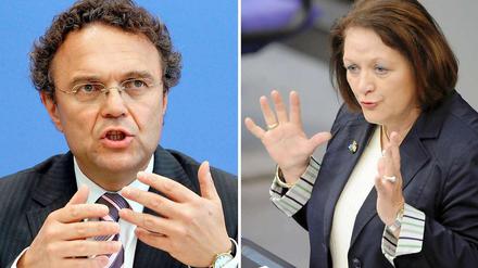 Bundesinnenminister Hans-Peter Friedrich (CSU) und Justizministerin Sabine Leutheusser-Schnarrenberg (FDP) streiten über die innere Sicherheit.