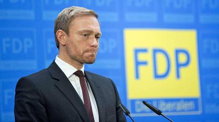 Der FDP-Vorsitzende Christian Lindner nach der Wahlniederlage in Sachsen.