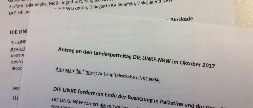 Kreis der Antragsteller deutlich geschrumpft: Anti-Israel-Antrag für den Parteitag der NRW-Linken