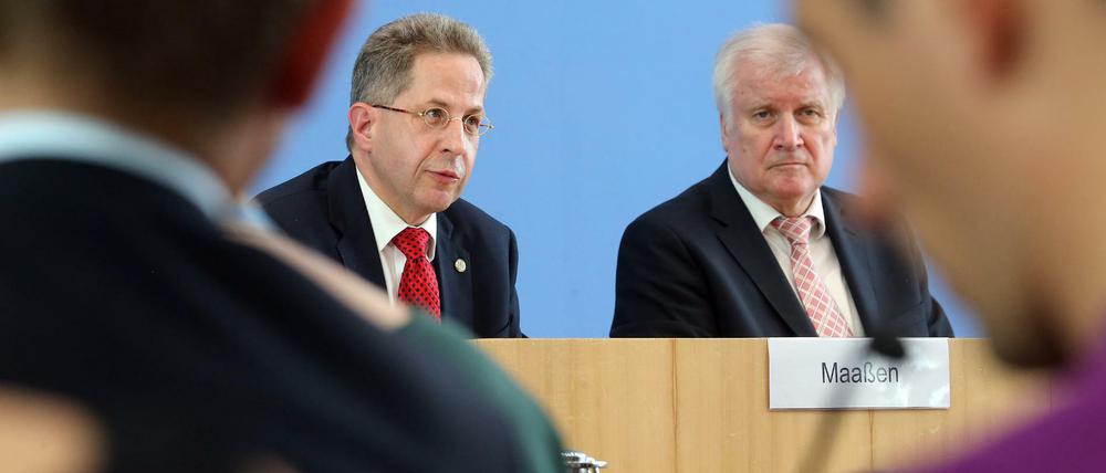Bundesinnenminister Horst Seehofer (CSU) und Hans-Georg Maaßen. 