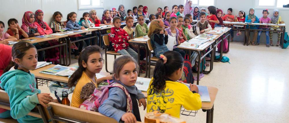 Mädchenschule für Flüchtlinge in einem jordanischen Flüchtlingslager im Oktober 2015.