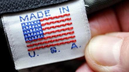 Ein Etikett mit der Aufschrift "Made in U.S.A." (Symbolbild)