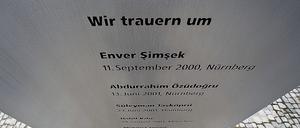 Ein Mahnmal in Erinnerung an die Opfer der NSU-Terrorzelle in Nürnberg.