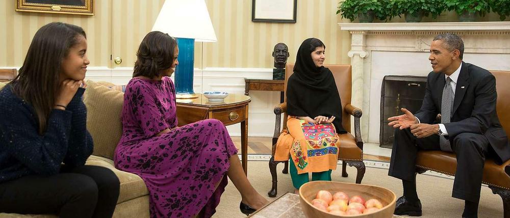 Das pakistanische Mädchen Malala zu Gast im Weißen Haus