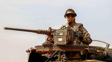 Ein französischer Soldat im Einsatz in Mali.