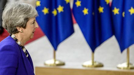 Die Britische Premierministerin Theresa May in Brüssel.