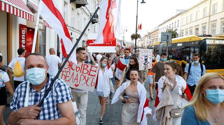 Seit der Wahl kommt es in Belarus zu Protesten.