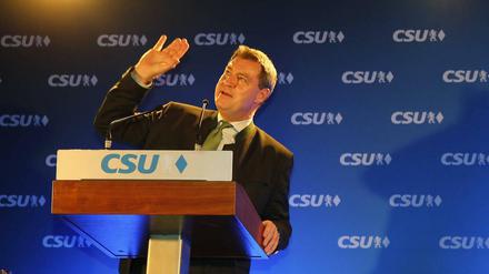 Markus Söder macht Wahlkampf.