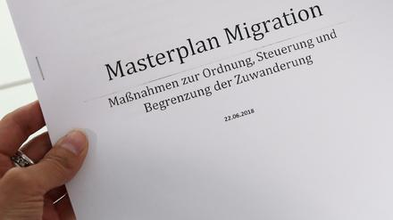 Ein Ausdruck des "Masterplan Migration" von Bundesinnenminister Horst Seehofer (CSU). 