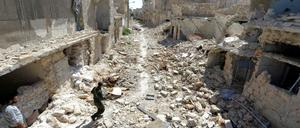Eine gigantische Trümmerlandschaft, so sieht es in weiten Teilen Ost-Aleppos aus.