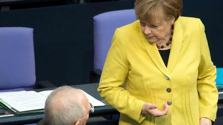 Kanzlerin Angela Merkel und Finanzminister Wolfgang Schäuble (beide CDU)