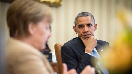 Bundeskanzlerin Angela Merkel zu Besuch bei US-Präsident Barack Obama im Mai 2014