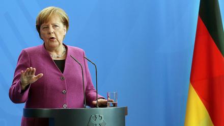 Bundeskanzlerin Angela Merkel (CDU) im Bundeskanzleramt. 