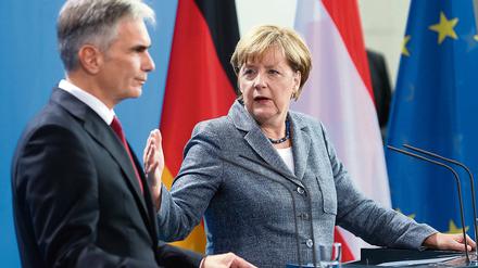 Bundeskanzlerin Angela Merkel und ihr österreichischer Amtskollege Werner Faymann.