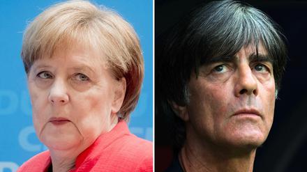 Bundeskanzlerin Angela Merkel und Bundestrainer Joachim Löw sind in einer ähnlichen Lage.