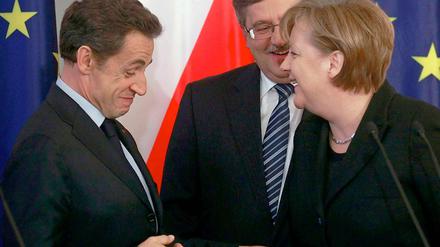 Verstehen sich: Angela Merkel und Nicolas Sarkozy (links).