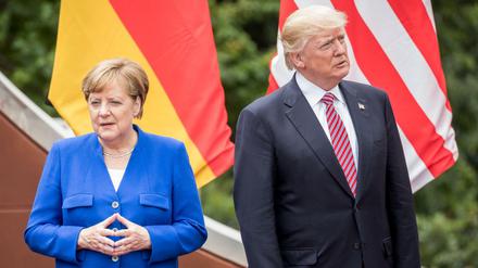 Auch schon kein einfaches Gespräch: Merkel und Trump beim G-7-Gipfel im italienischen Taormina. 
