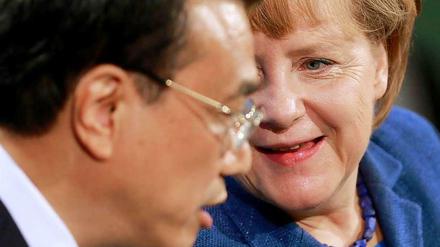 Der chinesische Premierminister Li Keqiang zu Gast bei Kanzlerin Angela Merkel.