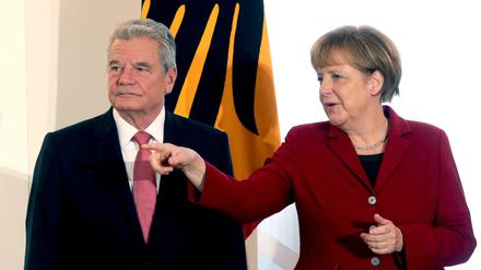 Bundespräsident Joachim Gauck - und Angela Merkel. Seine Nachfolgerin?