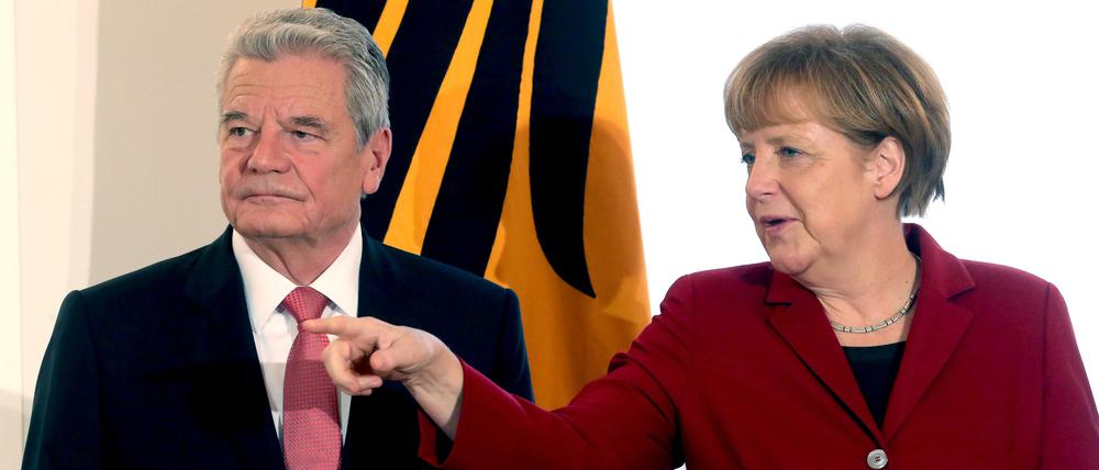 Bundespräsident Joachim Gauck - und Angela Merkel. Seine Nachfolgerin?