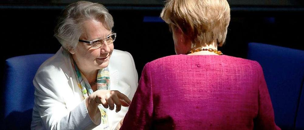 Bildungsministerin Annette Schavan und Kanzlerin Angela Merkel (beide CDU).