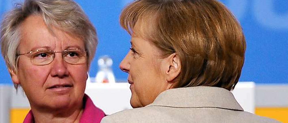 Die Ministerin und ihre Kanzlerin: Annette Schavan und Angela Merkel.