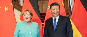 Bundeskanzlerin Angela Merkel und Chinas Präsident Xi Jinping.