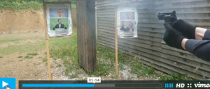 Schüsse auf Fotos von Heiko Maas, Joachim Gauck und Cem Özdemir - Produktvideo von "Migrantenschreck"