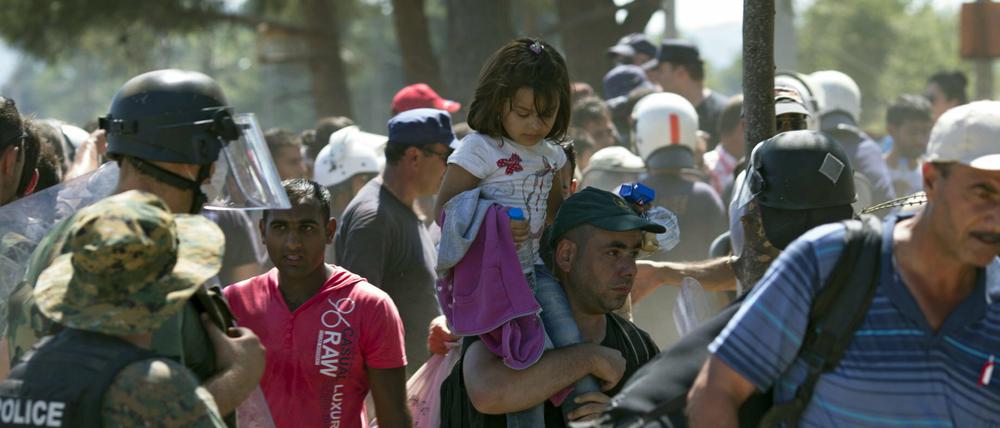 Viele Flüchtlinge kommen über die sogenannte Balkanroute.