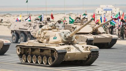 Eine Militärübung in Saudi-Arabien 