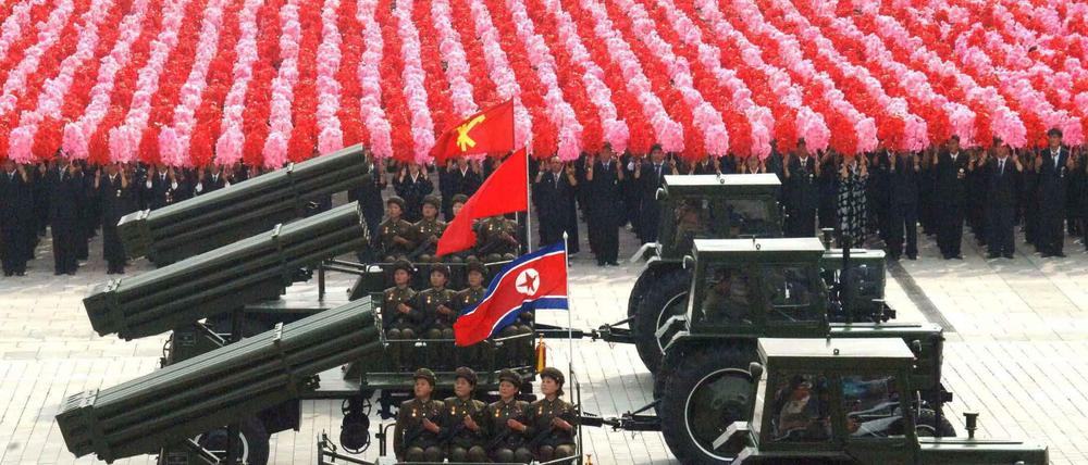Nordkorea droht mit einem Atomkrieg. Ob das Land wirklich dazu in der Lage ist, ist unklar. Dieses Bild entstand bei einer Militärparade im Jahr 2011.