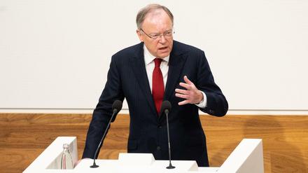 Stephan Weil (SPD), niedersächsischer Ministerpräsident, im Landtag von Hannover.