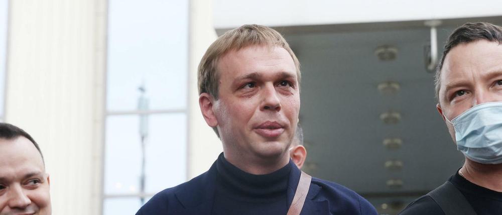 Der Journalist Ivan Golunow nach dem Urteil gegen die Ex-Polizisten 