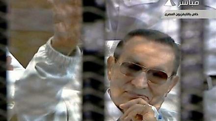 Angeklagt: Der frühere ägyptische Präsident Hosni Mubarak. 