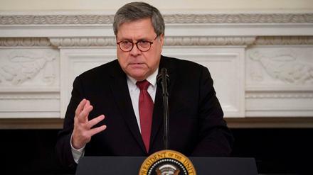 Will Muellers Abschlussbericht von sensiblem Material reinigen. US-Justizminister Bill Barr.