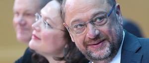 Martin Schulz vor Andrea Nahles (Archivbild vom 25.09.2017) 