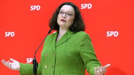Die SPD-Bundesvorsitzende Andrea Nahles