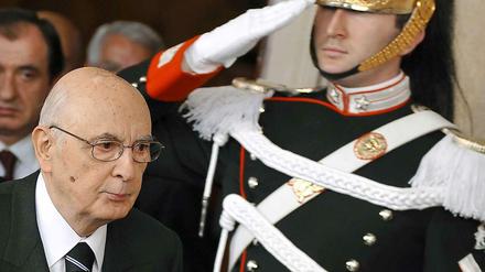 Der italienische Staatspräsident Giorgio Napolitano ist zurückgetreten.