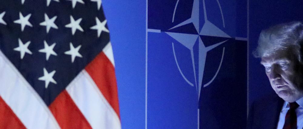 US-Präsident Donald Trump beim Nato-Gipfel in Brüssel 