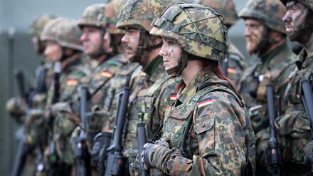Deutsche Bundeswehr-Soldatin beim Nato-Bataillon in Litauen