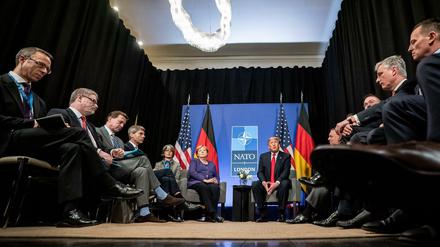 Auf dem Nato Gipfel in London treffen sich Angela Merkel und Donald Trump zu einem bilateralen Gespräch.