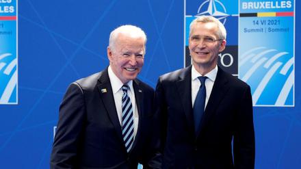 Nato-Generalsekretär Jens Stoltenberg mit US-Präsident Joe Biden 