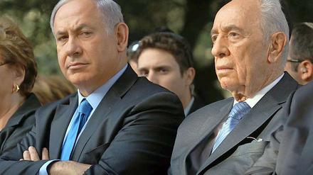 Israels Premier Benjamin Netanjahu und Staatspräsident Schimon Peres: Einst arbeiteten sie gut zusammen, nun streiten sie über einen möglichen Angriff auf den Iran.