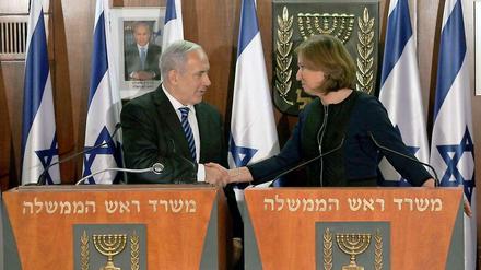 Einst härteste Gegner, jetzt Partner: Benjamin Netanjahu und seine neue Justizministerin Zippi Livni
