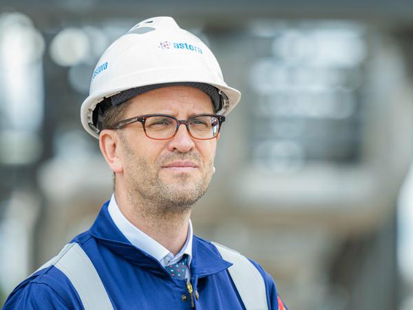 Klaus Müller, Präsident der Bundesnetzagentur besucht den größten deutschen Gasspeicher in Rehden (Niedersachsen). 
