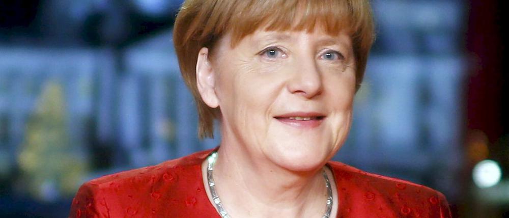 Kanzlerin Angela Merkel (CDU) bei ihrer Neujahrsansprache.