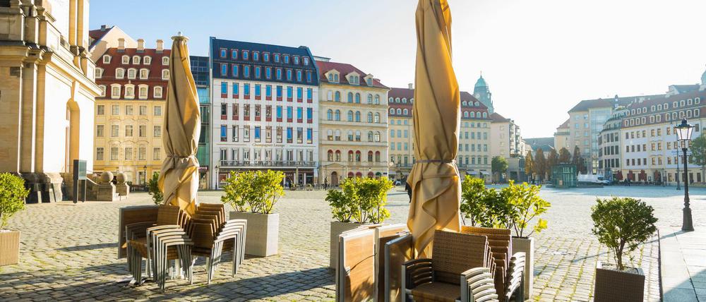 Der Neumarkt in Dresden - ab nächster Woche gilt dort der Lockdown.