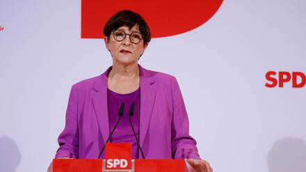 SPD-Vorsitzende Saskia Esken im Willy-Brandt-Haus.