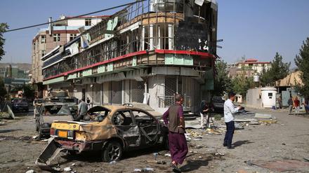 Zerstörung in Kabul in Afghanistan.