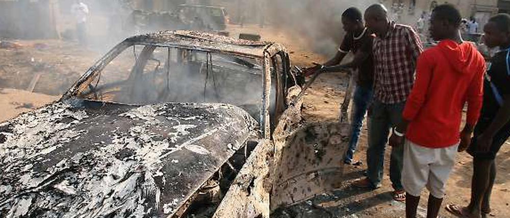 Bild der Zerstörung in Abuja. 